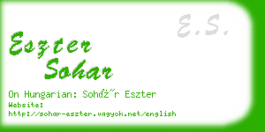 eszter sohar business card